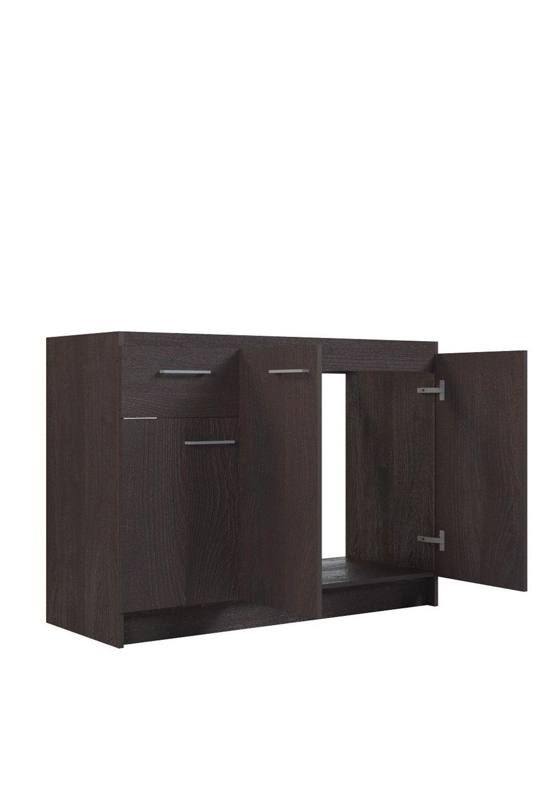 Mueble Lavaplatos Reversible 3P1C - 120Cm  Acacia-Branson Silcosil-1