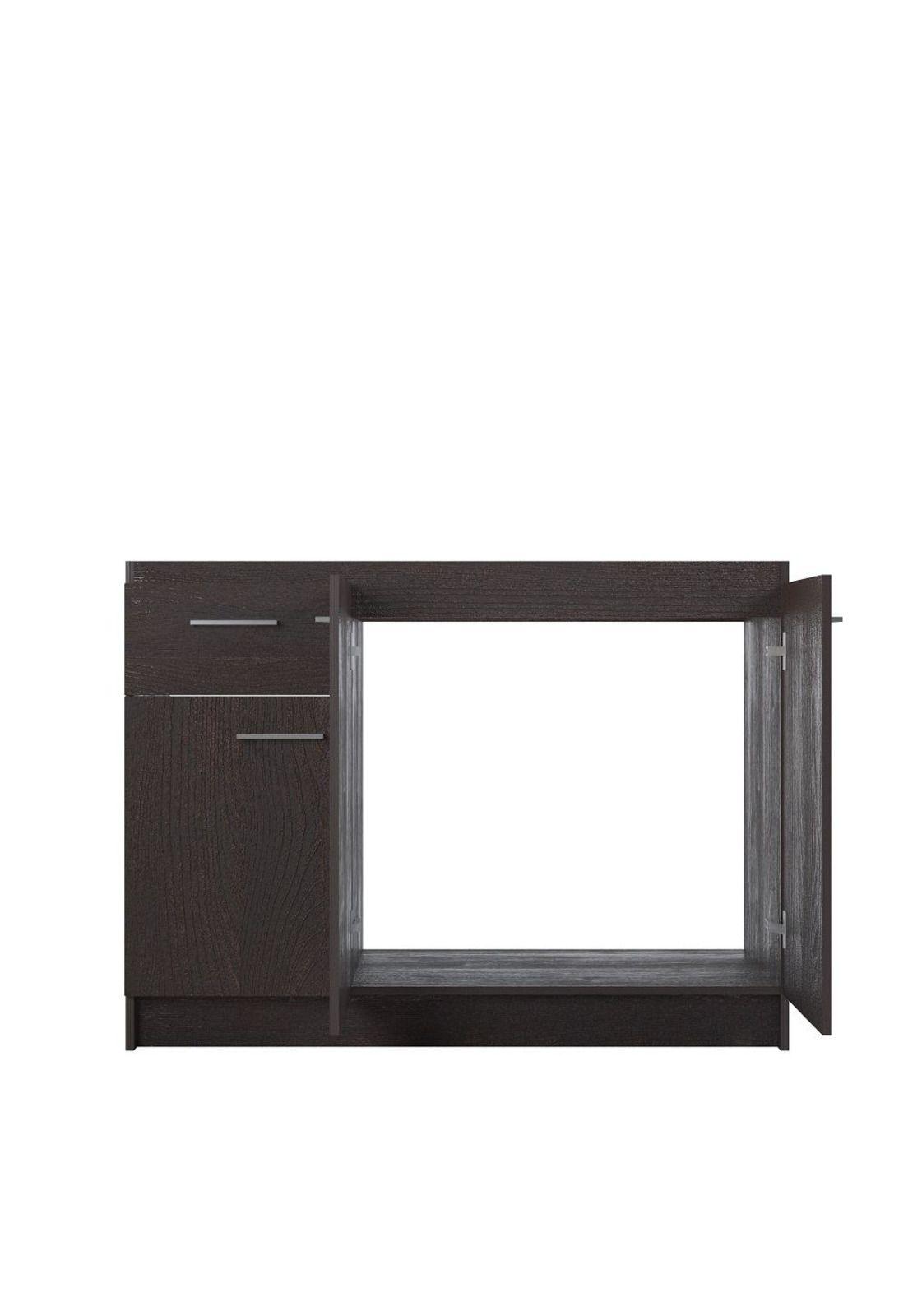 Mueble Lavaplatos Reversible 3P1C - 120Cm  Acacia-Branson Silcosil-2