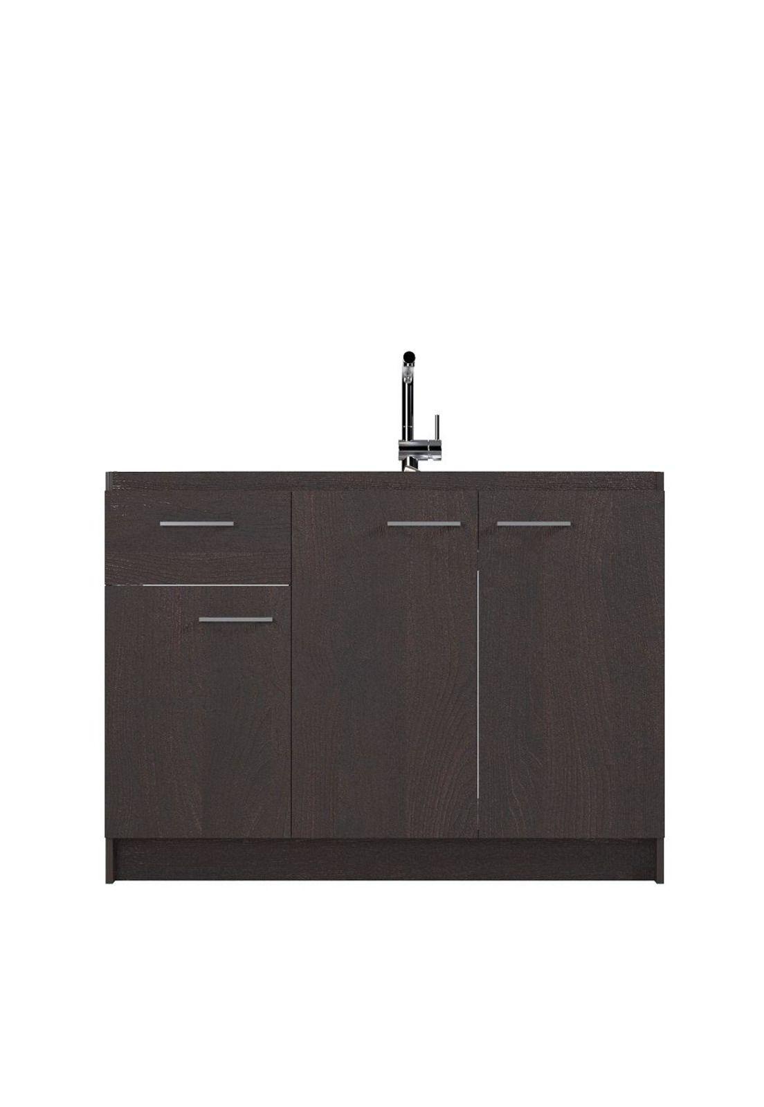 Mueble Lavaplatos Reversible 3P1C - 120Cm  Acacia-Branson Silcosil-4