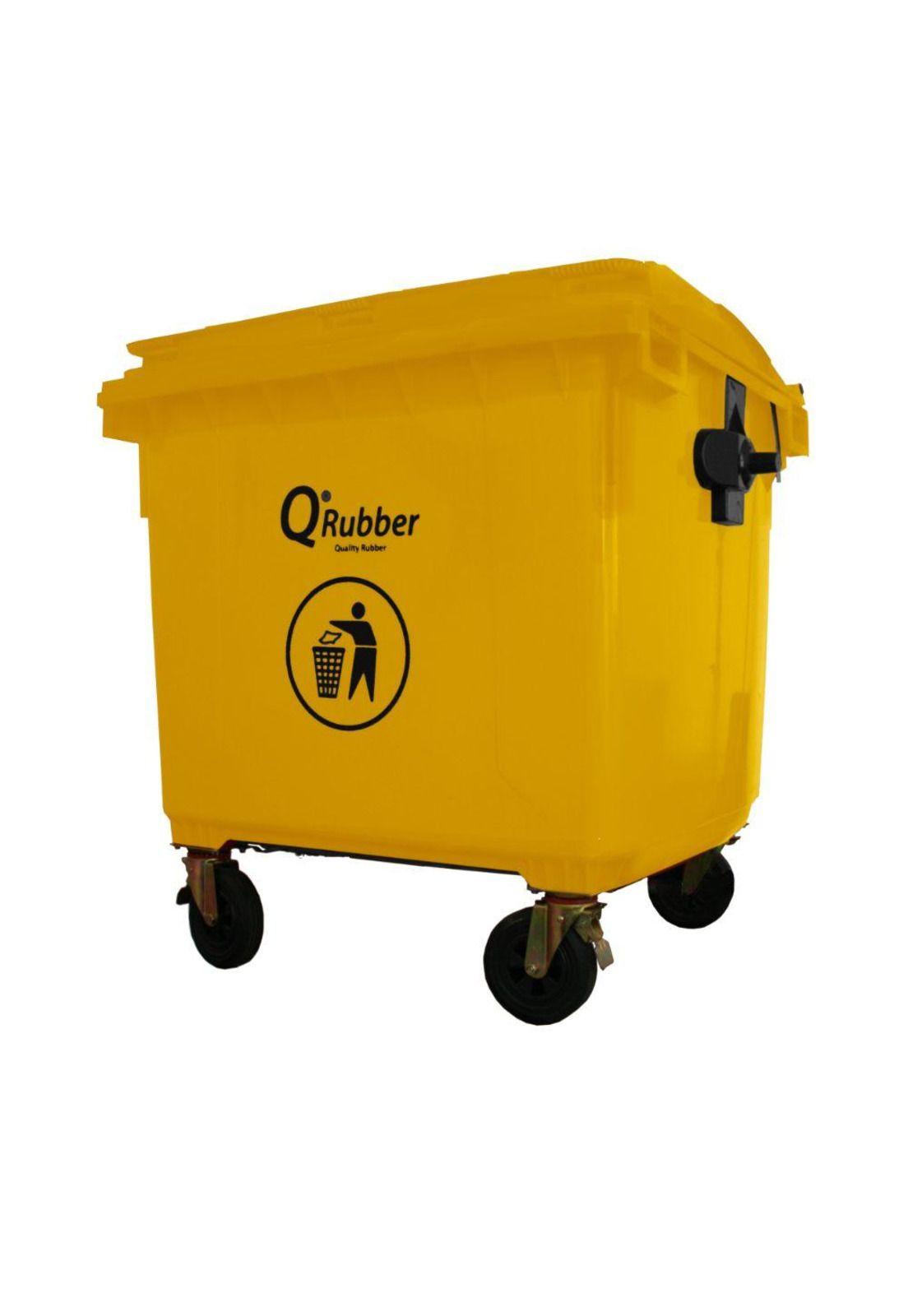CONTENEDOR BASURA 1100 LTS. AMARILLO QRUBBER-0