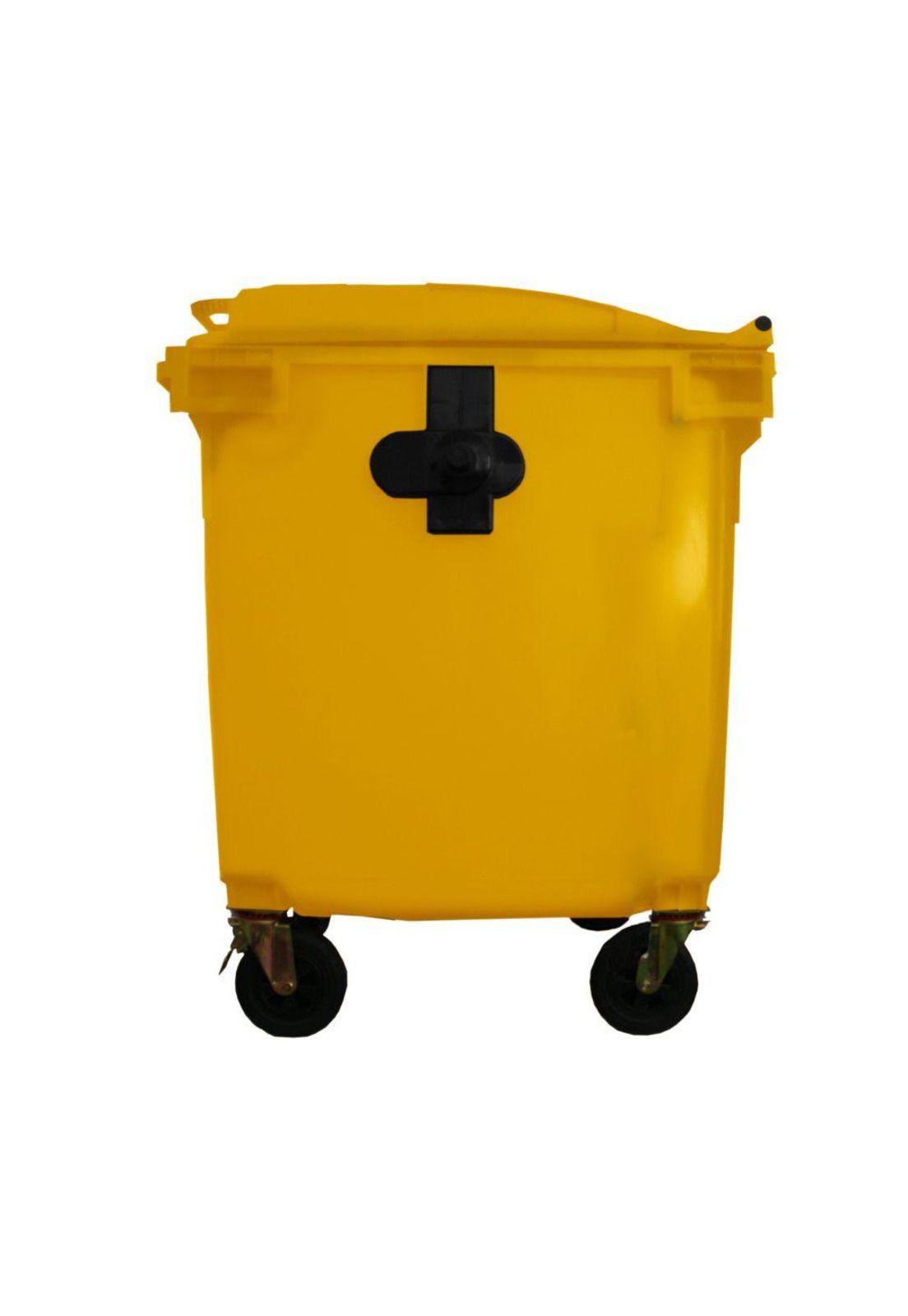 CONTENEDOR BASURA 1100 LTS. AMARILLO QRUBBER-1