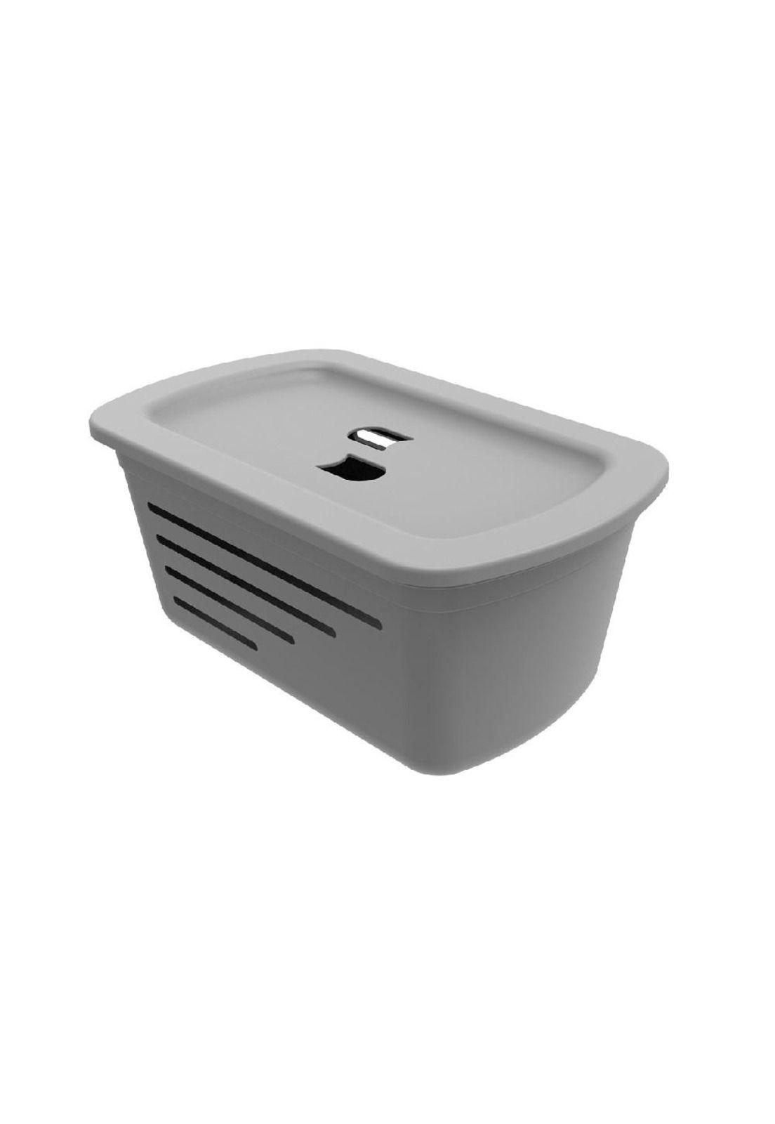 Canasta Organizadora 5L Gris Con Tapa - SP0143-68 - SOPRANO-0