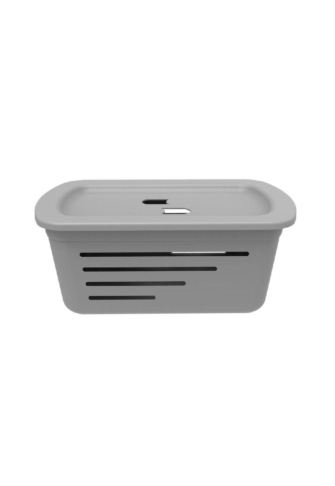 Canasta Organizadora 5L Gris Con Tapa - SP0143-68 - SOPRANO-1