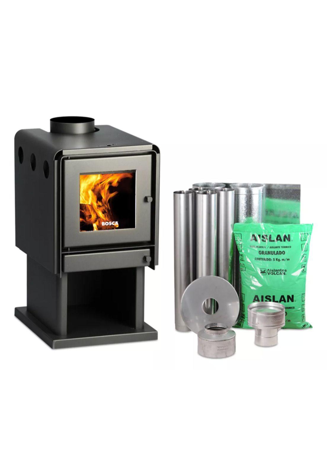 Pack Calefactor a leña Limit 480 + kit de Instalacion Bosca-0