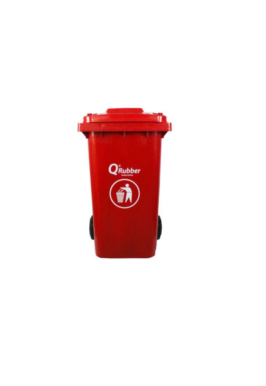 CONTENEDOR BASURA 240 LTS. ROJO QRUBBER-0