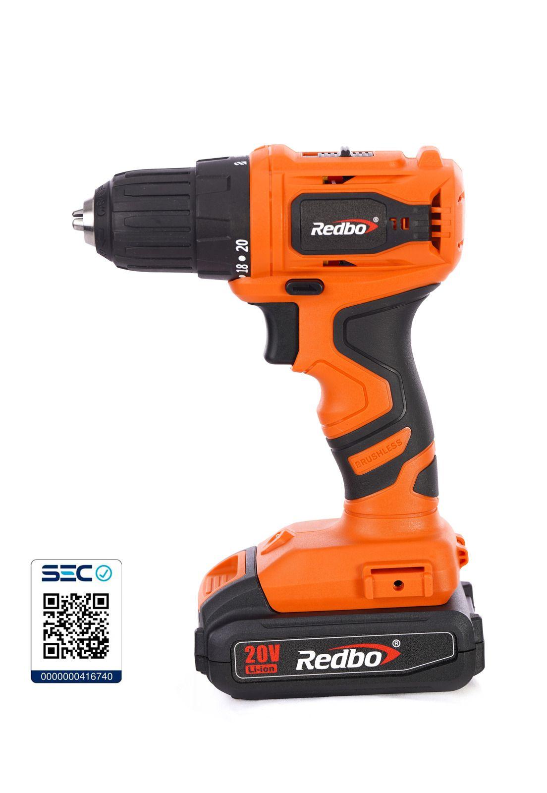 Pack Taladro + Llave de Impacto + 2 Bat 3Ah + Cargador Redbo-3