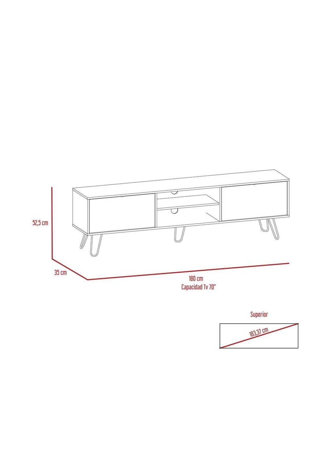 RACK VASSEL TV80 Z-180 - HABANO / BLANCO-2