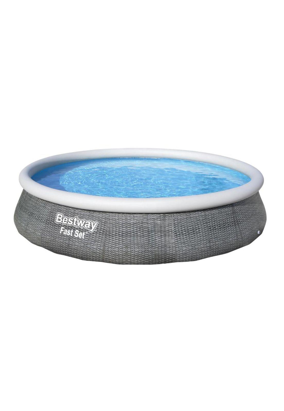 Piscina Fast Set Rattan 3.96m x 84cm Pool Set - 57376 - Bestway-0