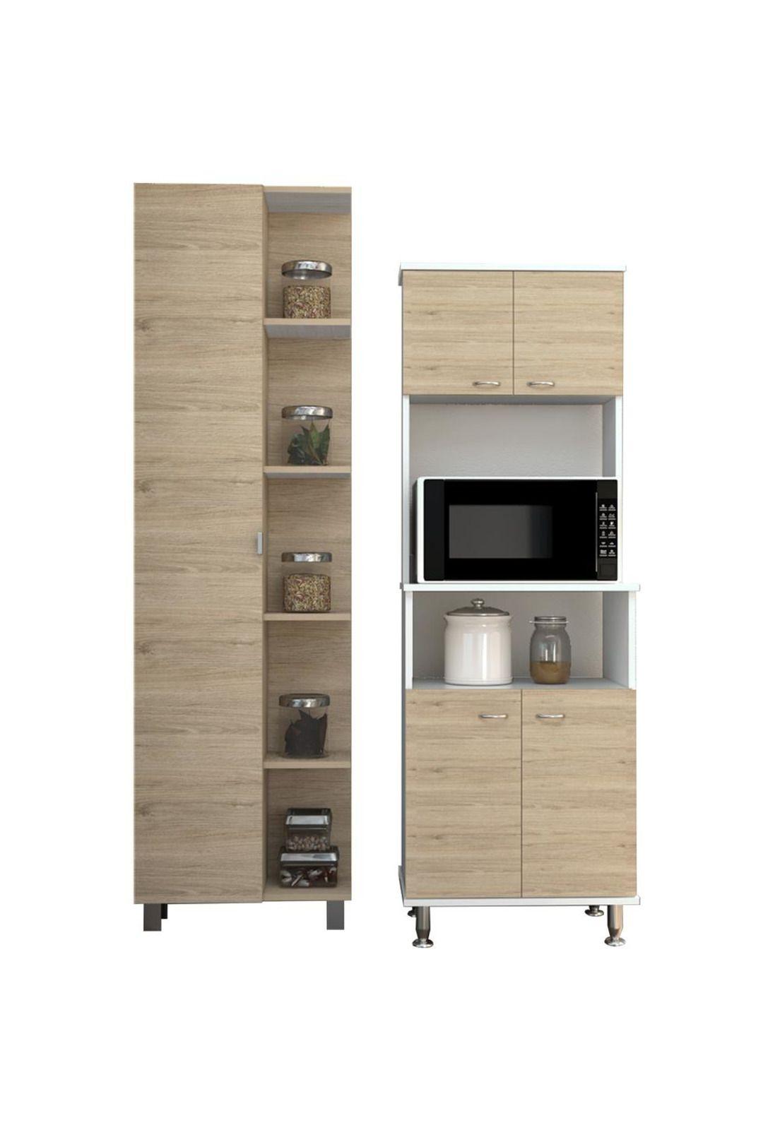 4 + OPTIMIZADOR -COMBO KITCHEN 52 MUEBLE COCINA 5 ROVERE / BLANCO - TUHOME-0