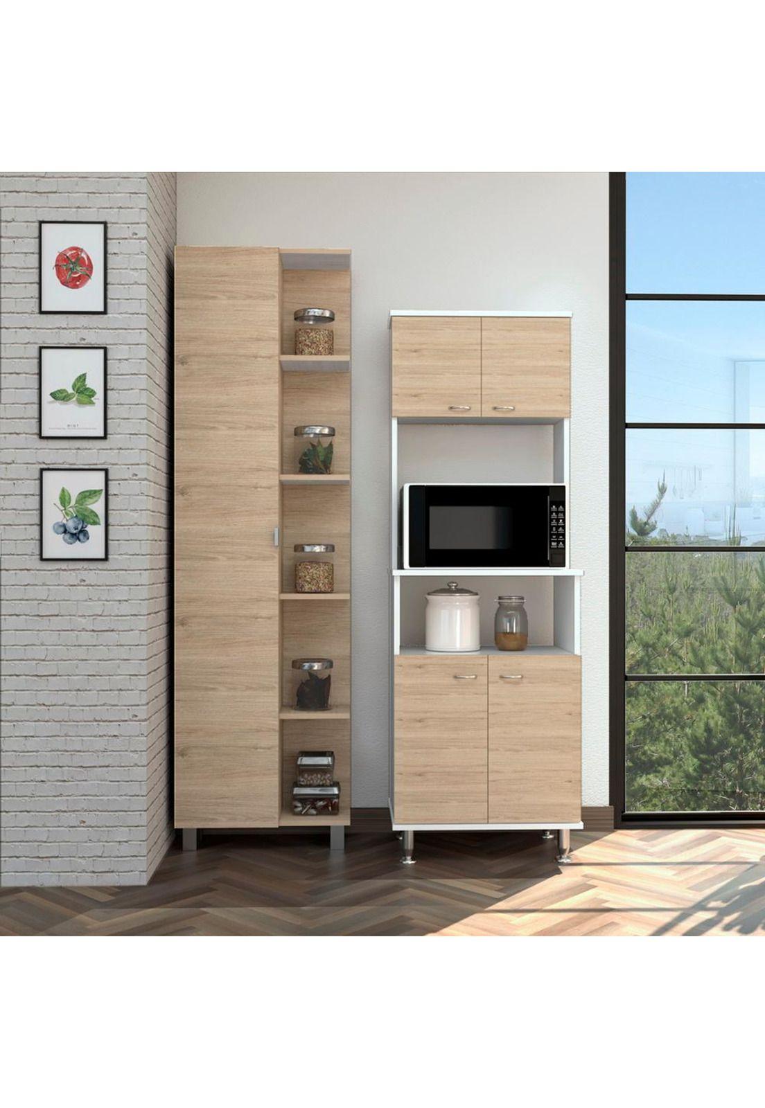 4 + OPTIMIZADOR -COMBO KITCHEN 52 MUEBLE COCINA 5 ROVERE / BLANCO - TUHOME-1