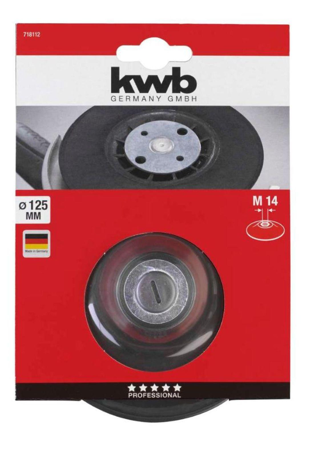 Plato goma para esmeril 125mm, M14 / Negro-0