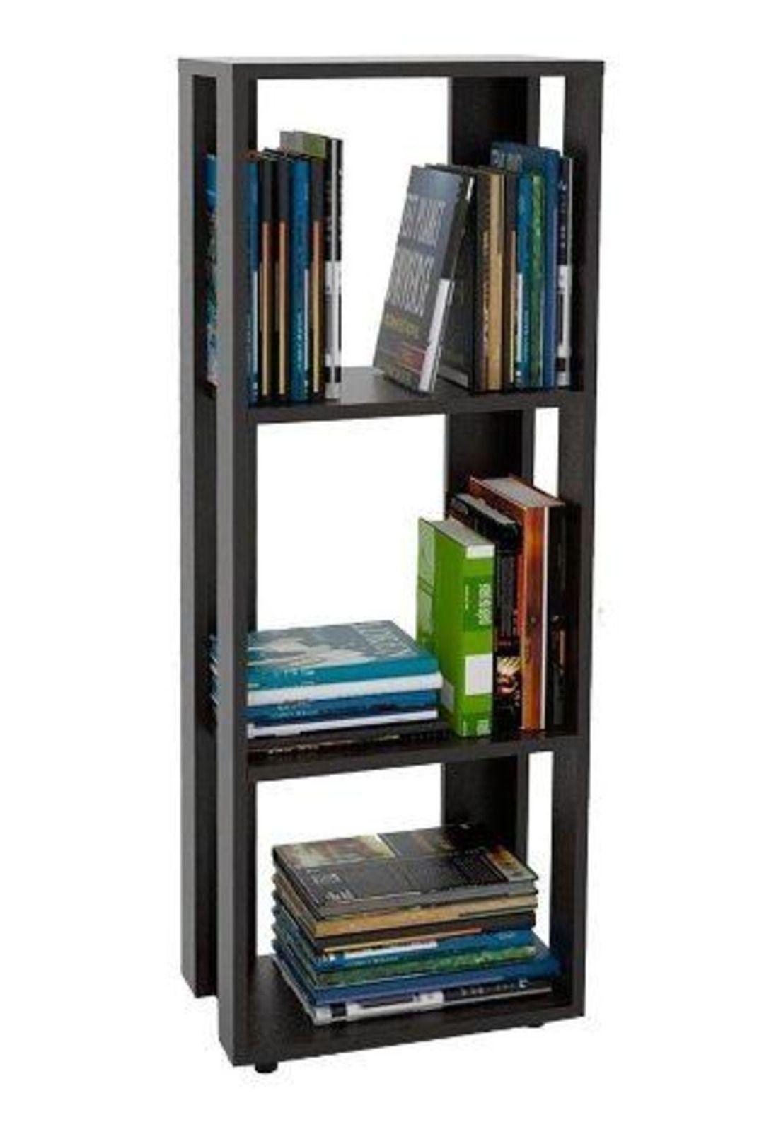 Librero 100 X 40 X 25 Cm Wengue Negro.-tuhome-1