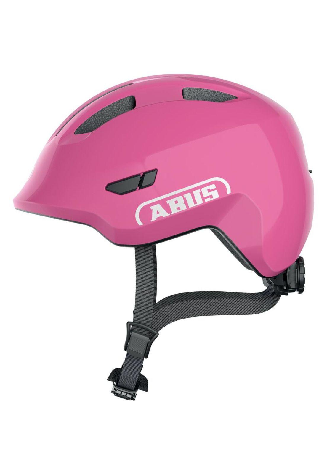 Casco Rosado Brillante Smiley 3.0 LED  Talla S  Abus-0