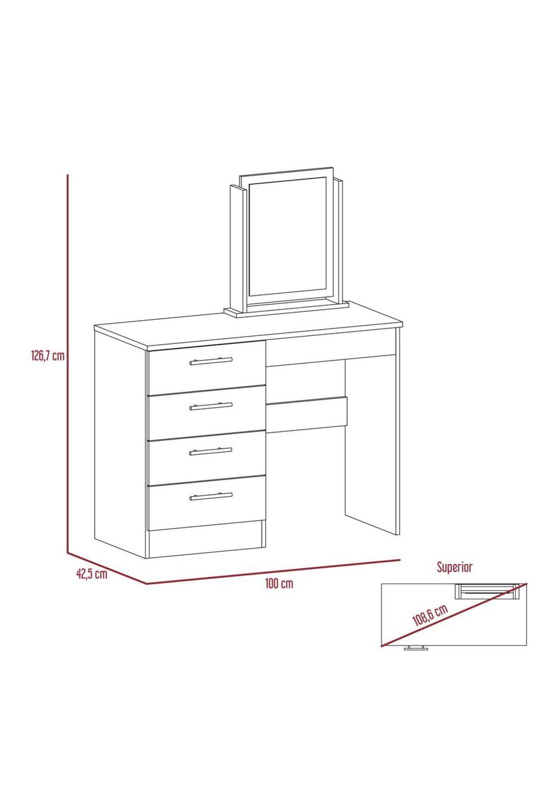MUEBLE DE TOCADOR KAIA - WENGUE / MIEL-2