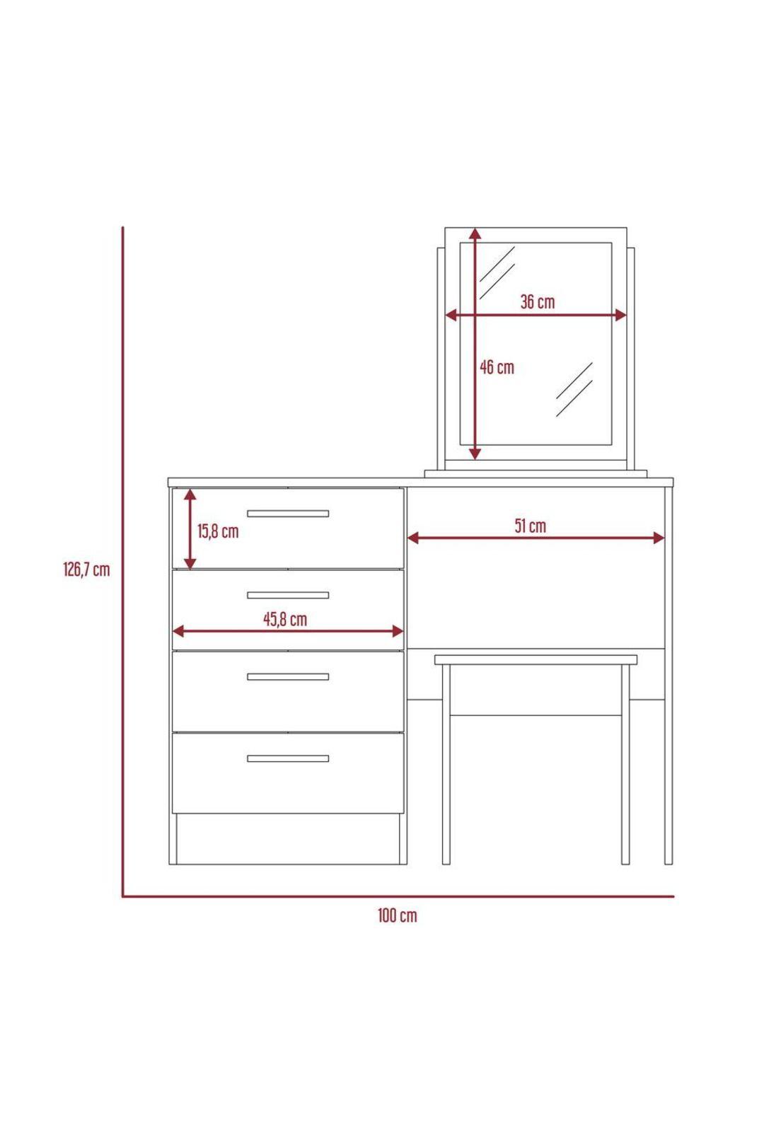 MUEBLE DE TOCADOR KAIA - WENGUE / MIEL-3