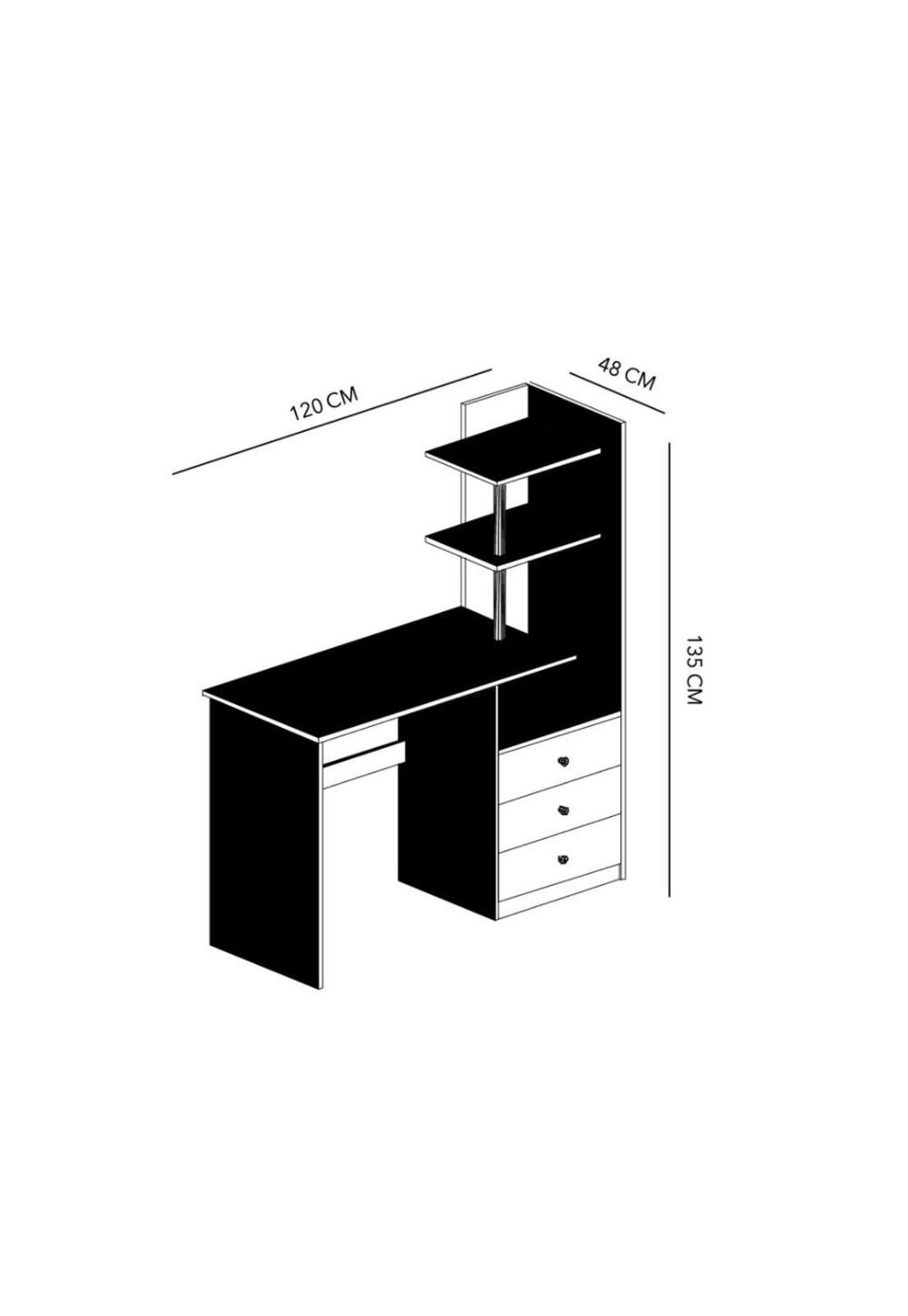 Mueble Mesa Pc Urbano Cb Carvalo/Blanco Pc079M Mobikit-1