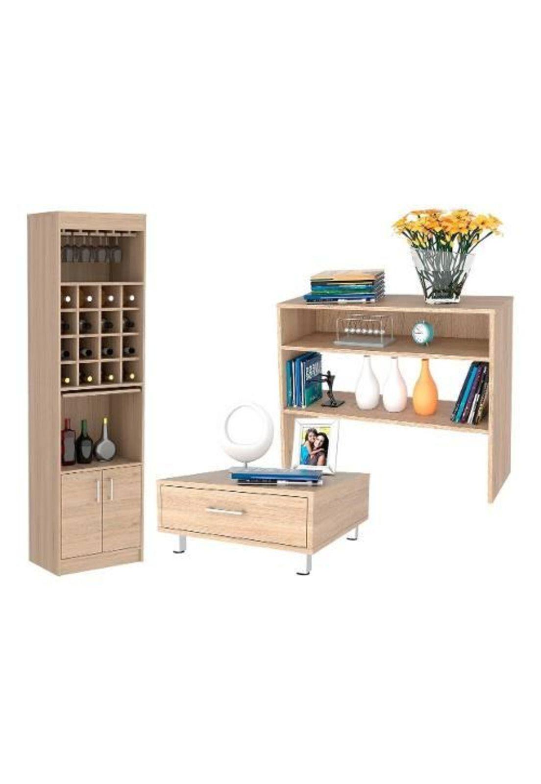 Set Bar Kava + Mesa Arrimo + Centro C46-bei/r-0