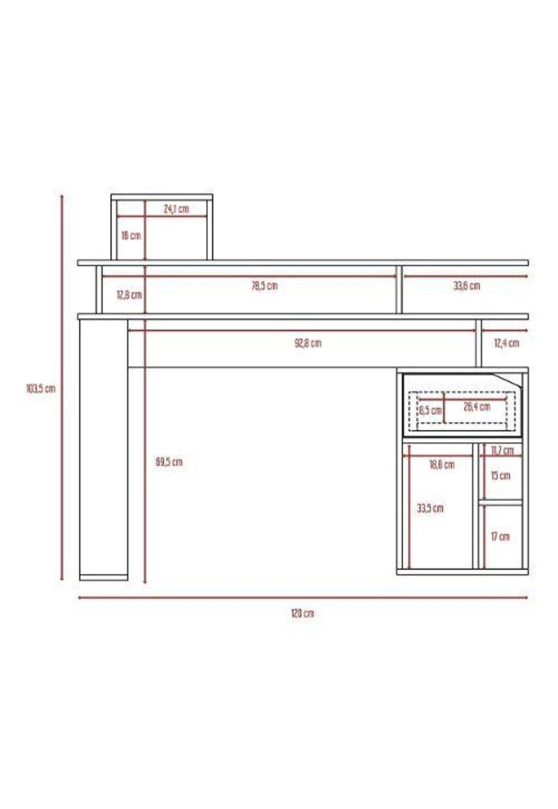 Escritorio Office Habano/miel. Tuhome-4