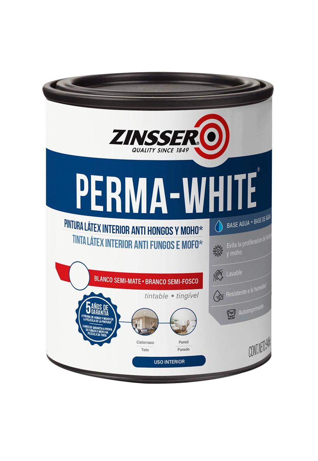 Zinsser Perma-White Esmalte al Agua de Interior Blanco Semi Mate 946ml Rust-Oleum-0