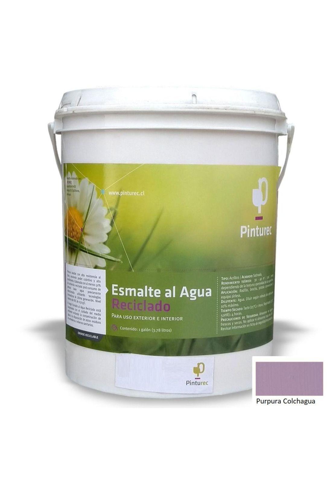 ESMALTE AL AGUA RECICLADO PINTUREC SATINADO PÚRPURA COLCHAGUA 1G-0