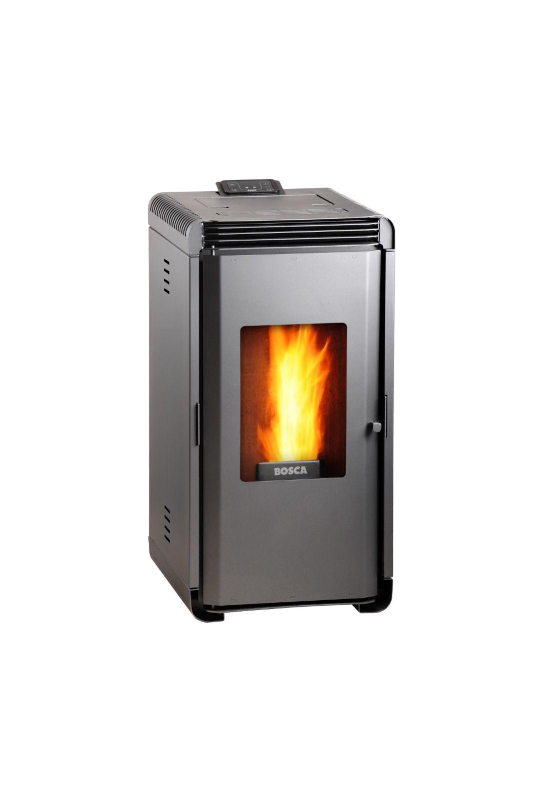 Pack Calefactor a Pellet Hera Charcoal + Kit de Instalacion Vertical Bosca-1