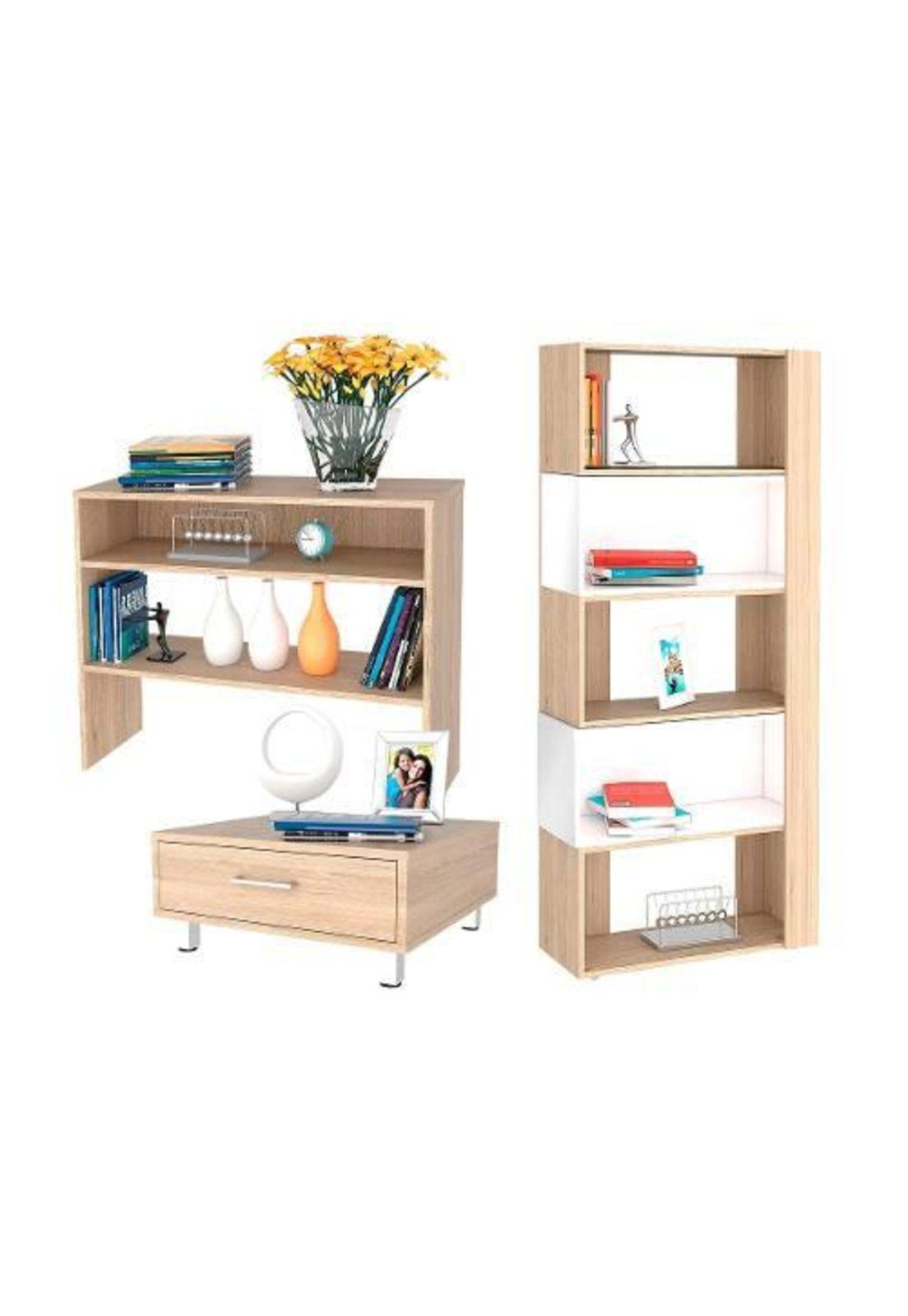 Set Biblioteca + Mesa + Centro C14-bei/r.-0