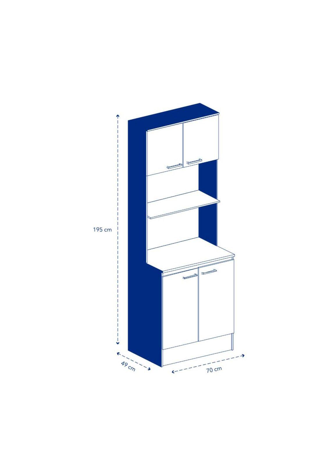 Mueble Cocina Base Horno 700 Coc02M Blanco Mobikit-1