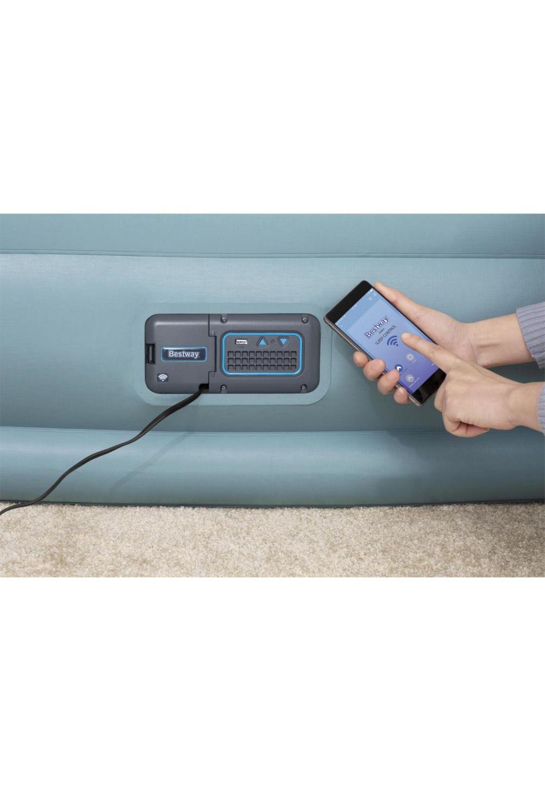 Colchón Inflable Eléctrico Queen Tritech 2.03m x 1.52m x 46cm con App y Wifi - 67708 - Bestway-2