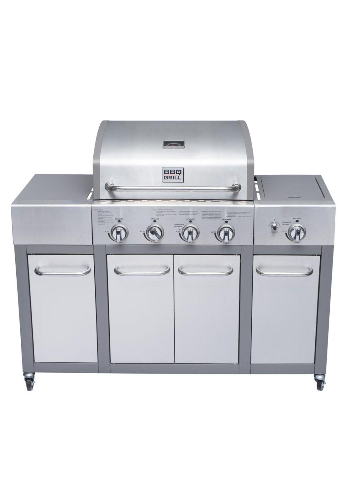 Parrilla Gas Buffalo Inox 4Q + Ql  Bbq401Gcqlm Bbq Grill-0