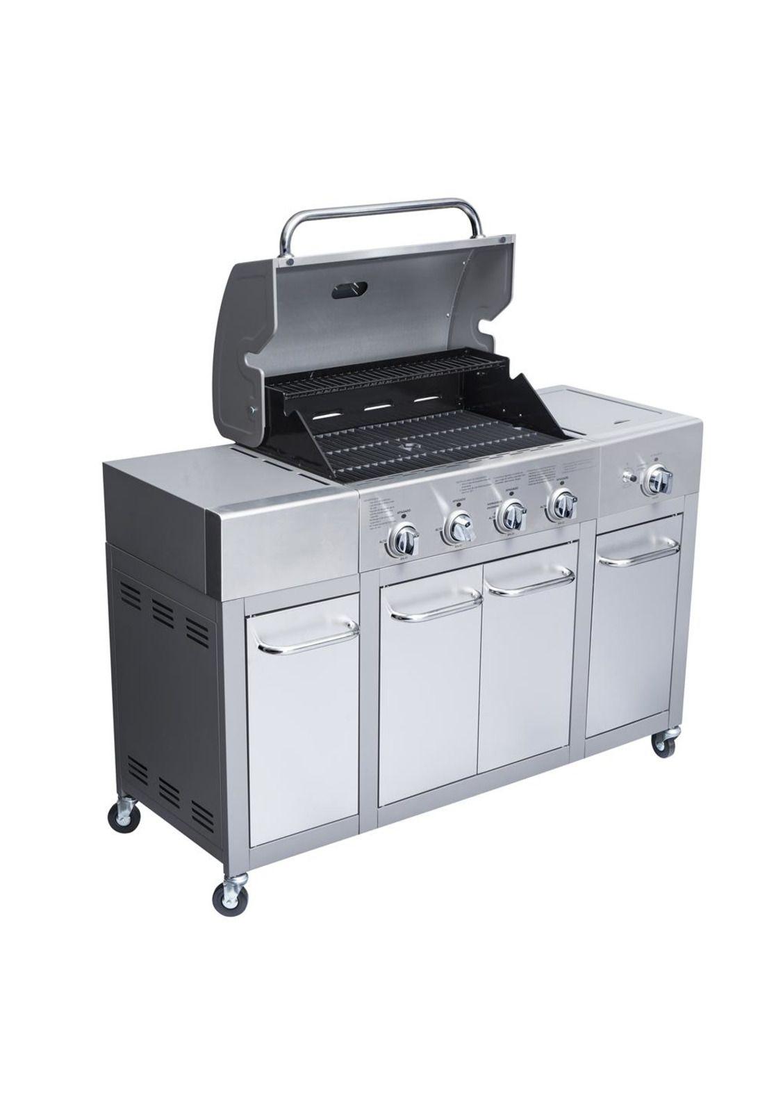 Parrilla Gas Buffalo Inox 4Q + Ql  Bbq401Gcqlm Bbq Grill-2