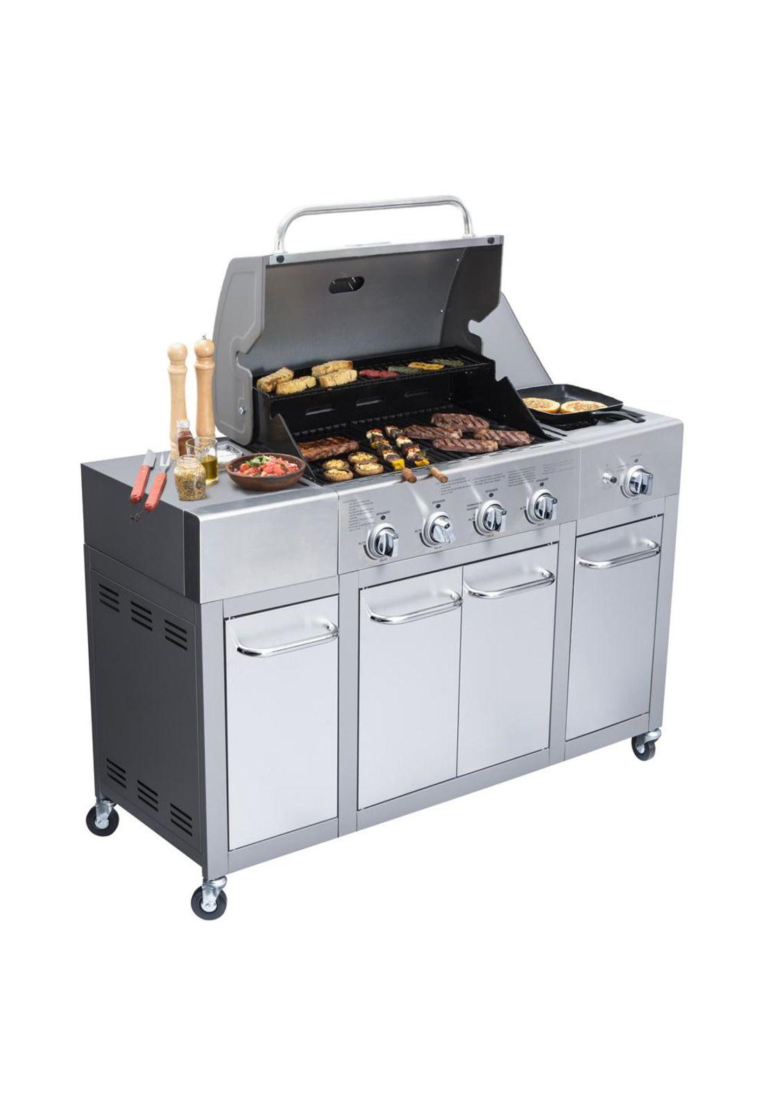 Parrilla Gas Buffalo Inox 4Q + Ql  Bbq401Gcqlm Bbq Grill-3