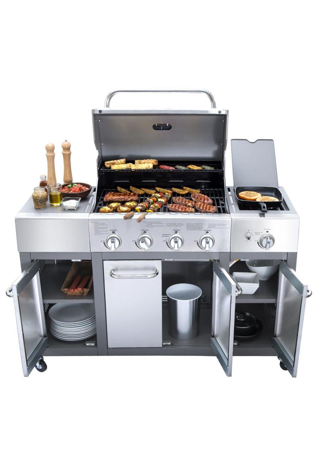 Parrilla Gas Buffalo Inox 4Q + Ql  Bbq401Gcqlm Bbq Grill-5
