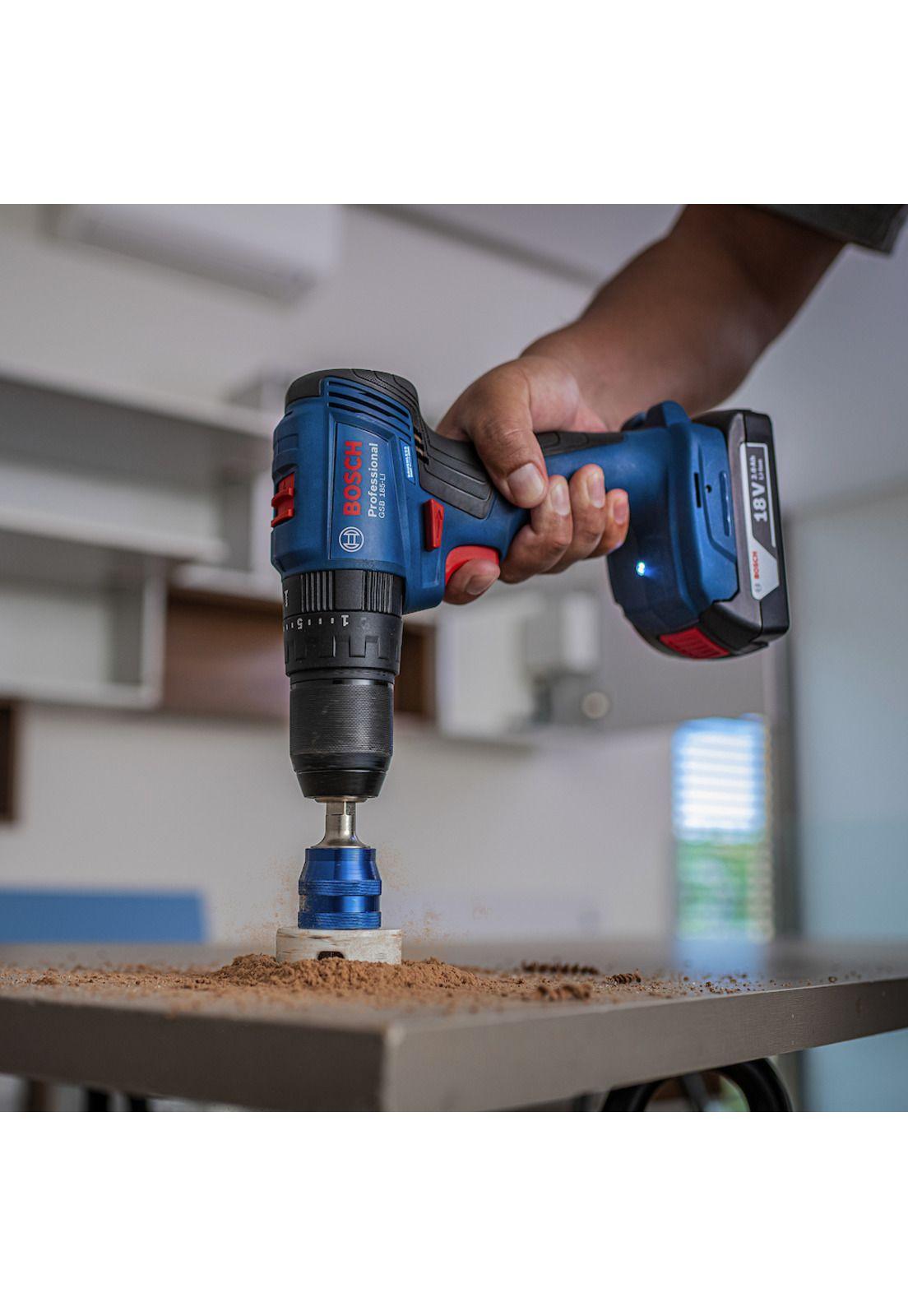 Taladro Percutor Atornillador 18V Gsb 185-Li + 1 Bateria + Cargador + Accesorrios Bosch-2