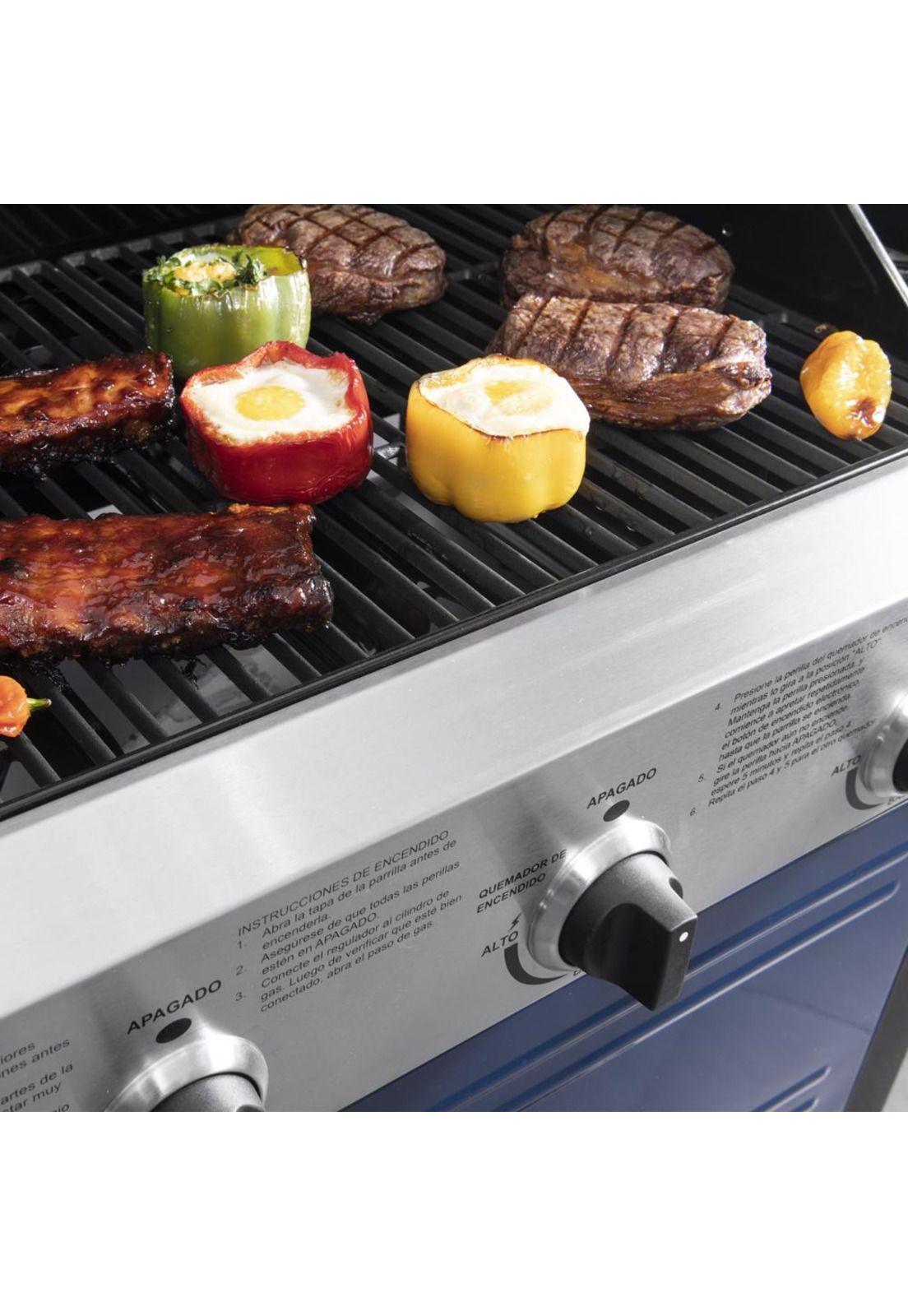 Parrilla Gas Michigan Blue 3Q + Ql Bbq304Gcblue Bbq Grill-7