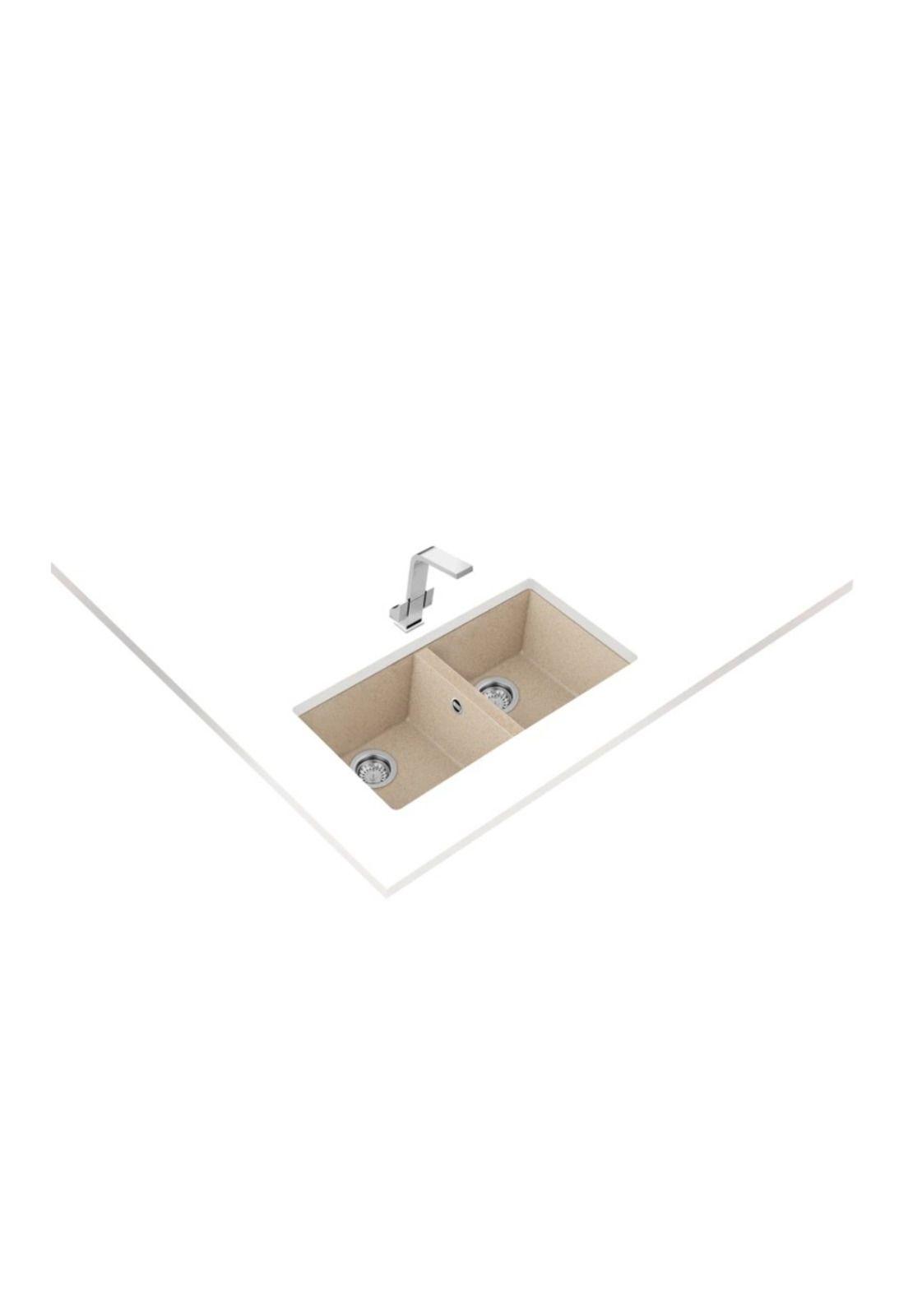 Lavaplatos De Granito  Square 2C-760 Beige Teka-1