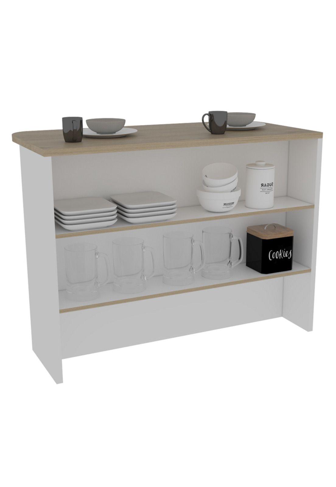 BARRA AUXILIAR DE COCINA FENDI - ROVERE / BLANCO-0