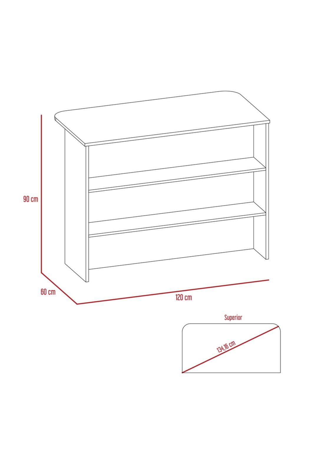 BARRA AUXILIAR DE COCINA FENDI - ROVERE / BLANCO-2