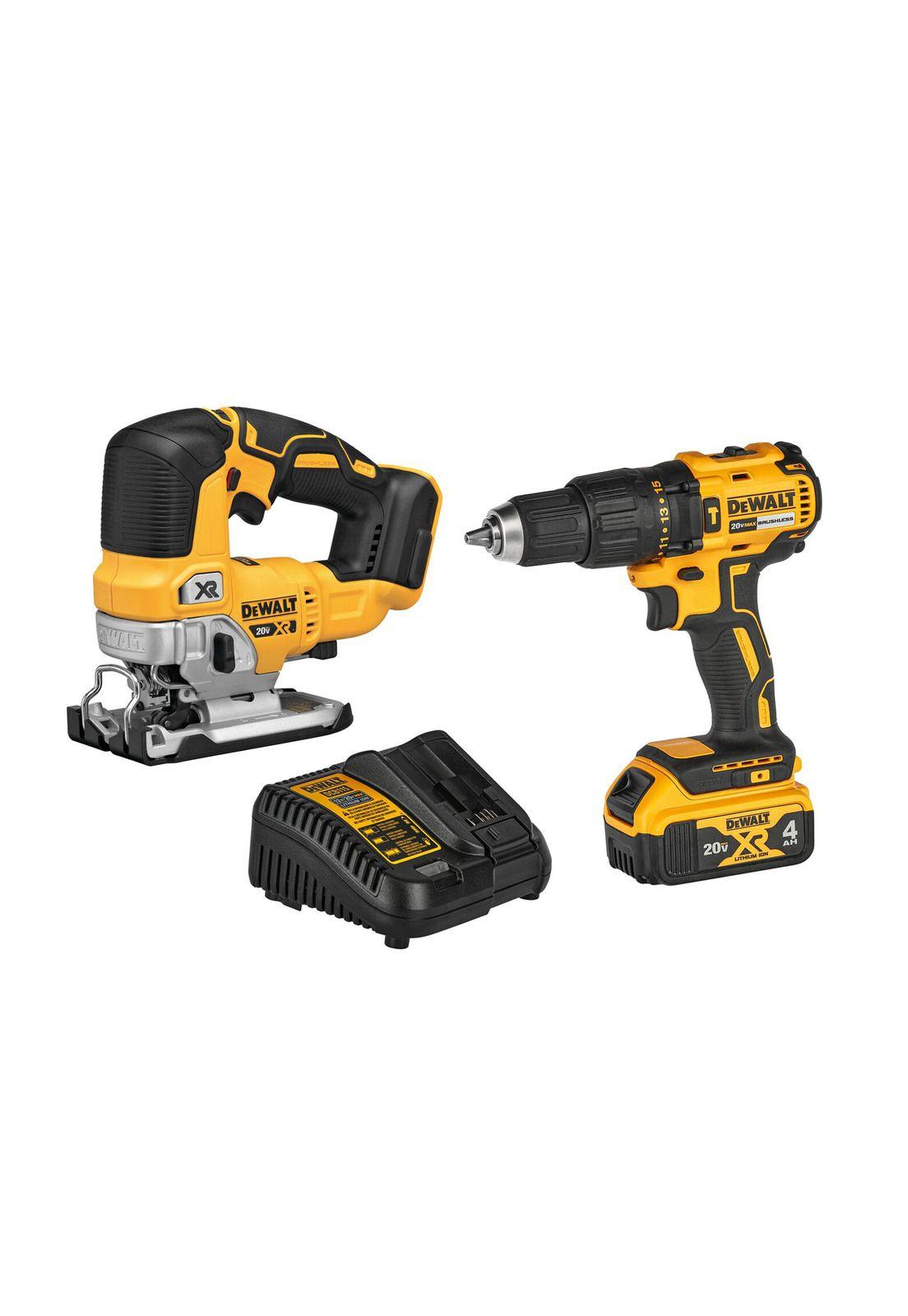 Kit Taladro Percutor + Sierra Caladora 20V DEWALT DCK249M1-0