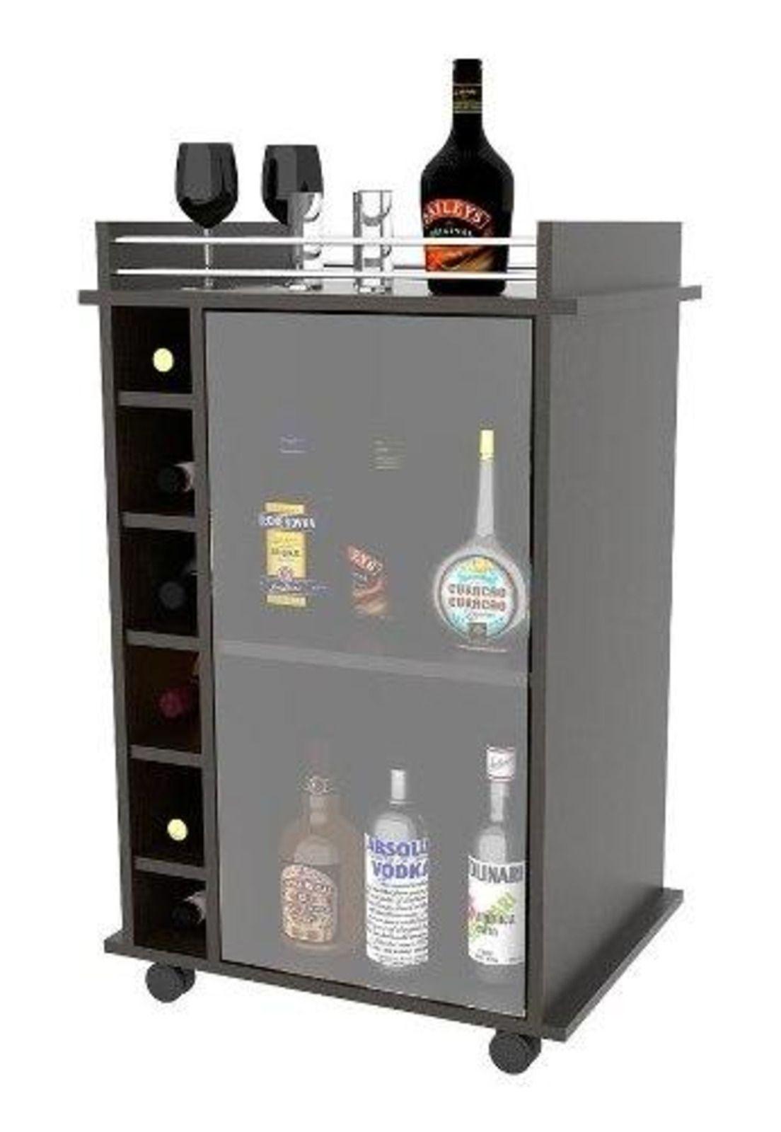 Bar 89x55x41 Cm ruedas Dukat Wengue. Tuhome-0