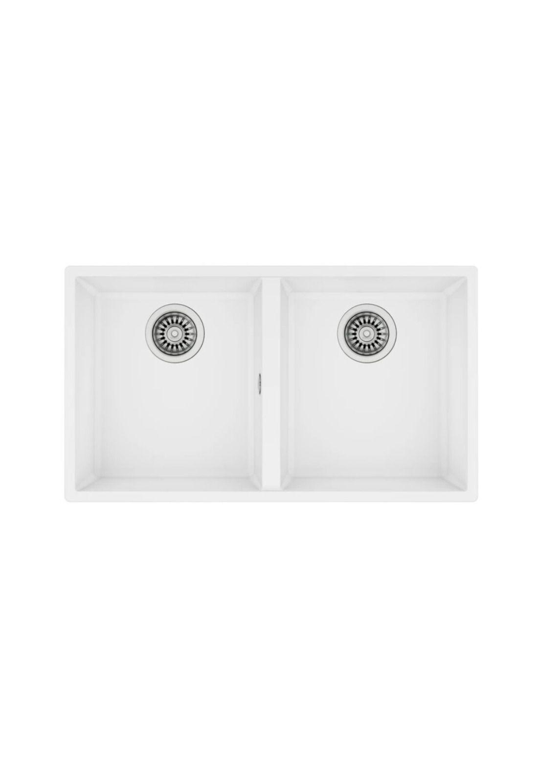 Lavaplatos De Granito  Square 2C-760 Tg Granito Blanco (Be) Teka-0