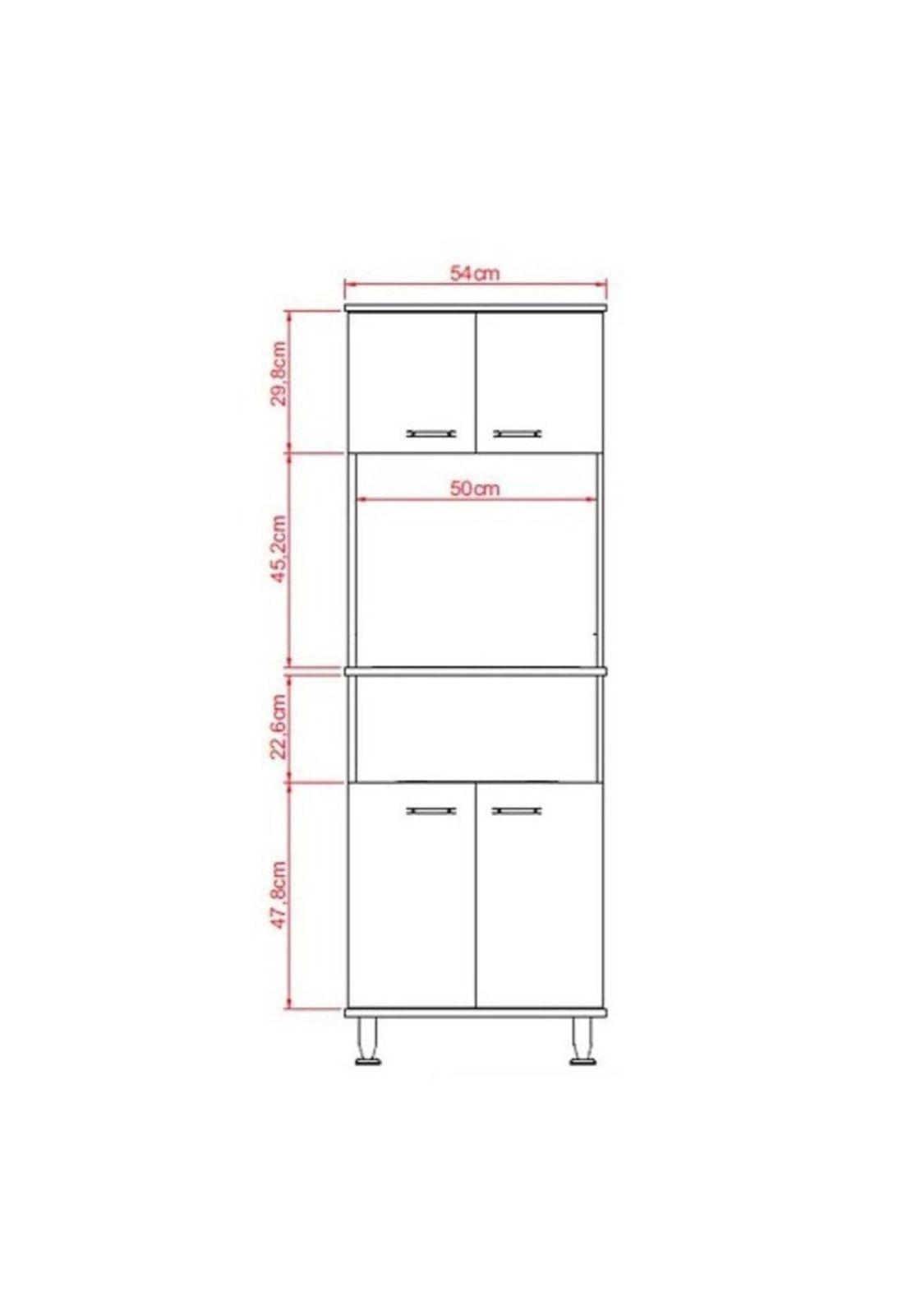Mueble De Cocina 160 X 54 X 35 Cm Kitchen 54 Blanco - Tuhome-4