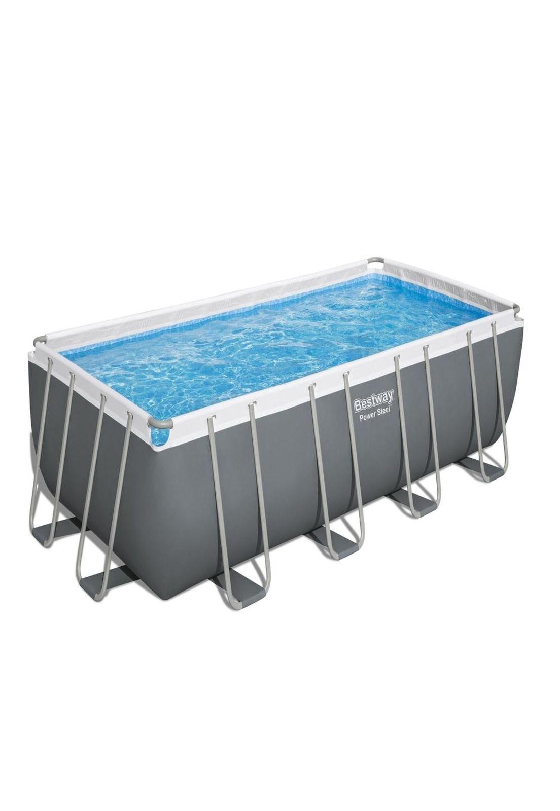 Piscina Power Steel Gris 5.49m x 2.74m x 1.22m Pool Set - 56465 - Bestway-0