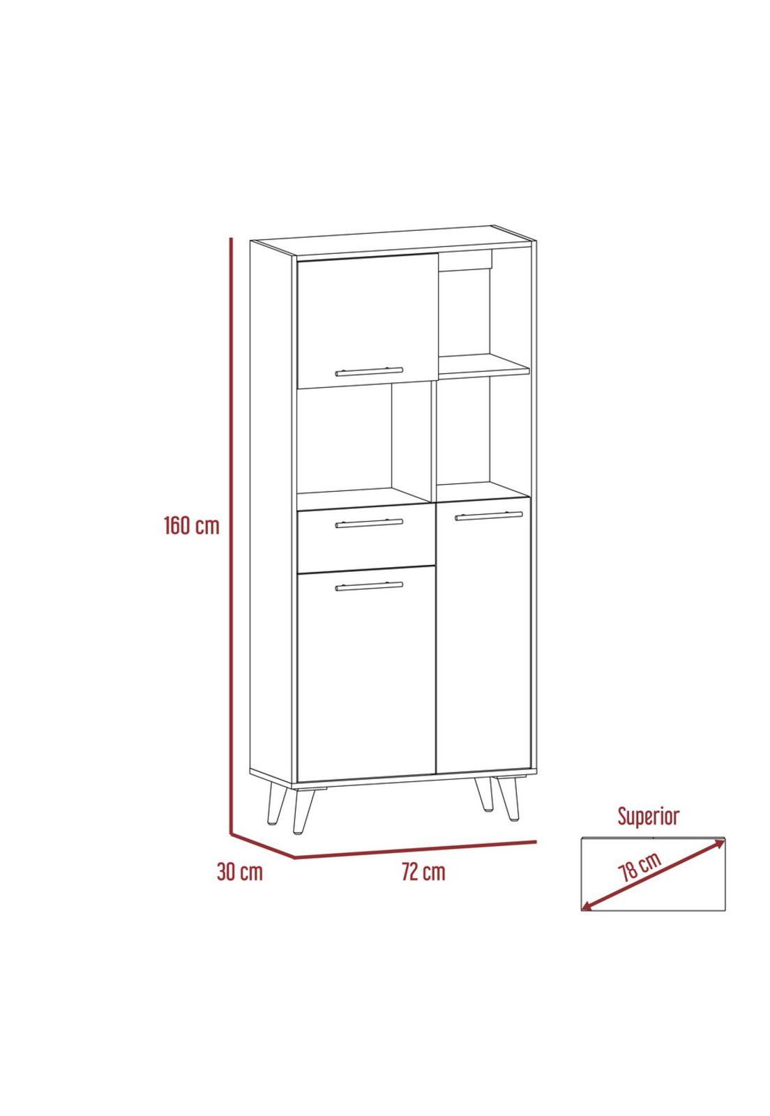 ESCRITORIO 1L + BIBLIOTECA + ARMARIO BILBAO - MIEL / WENGUE-4