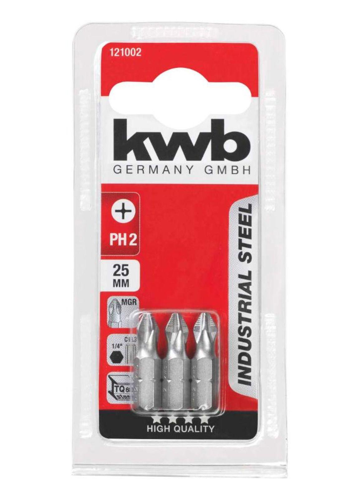 Set de 3 Punta phillips PH2 x 25 mm. / plateado-2