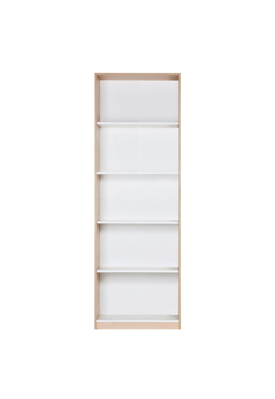 Mueble Librero 6 Niveles Misuri Carvalo/Blanco Lib84M Mobikit-1