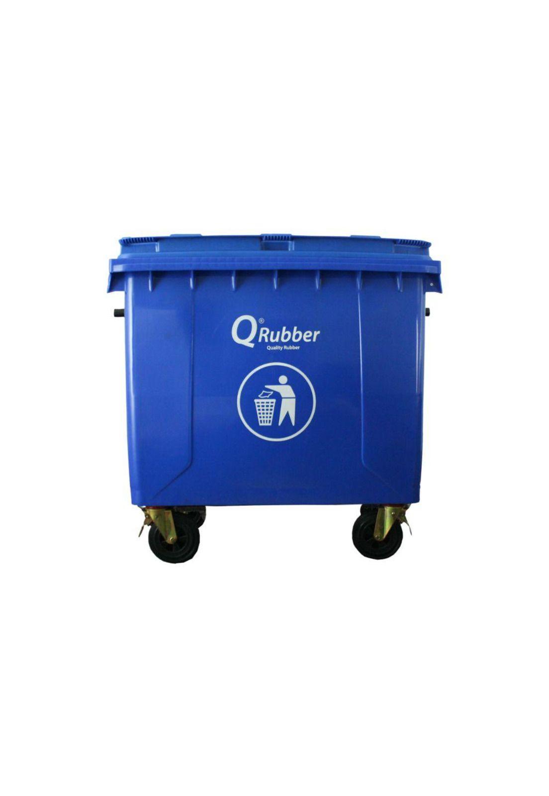 CONTENEDOR BASURA 660 LTS. AZUL QRUBBER-0