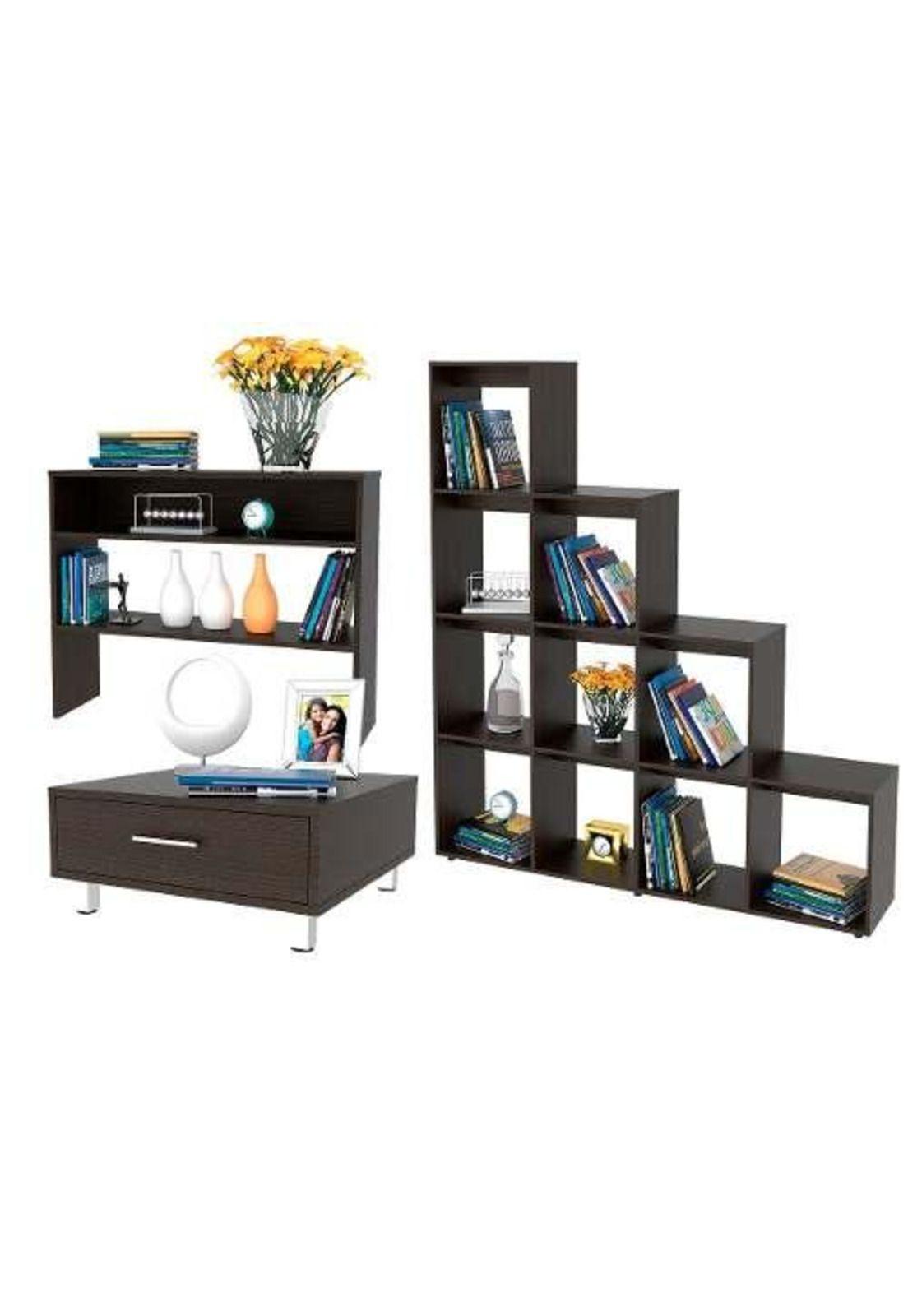 Set Biblioteca + Arrimo + Mesa C15-bei. Tuhome-0