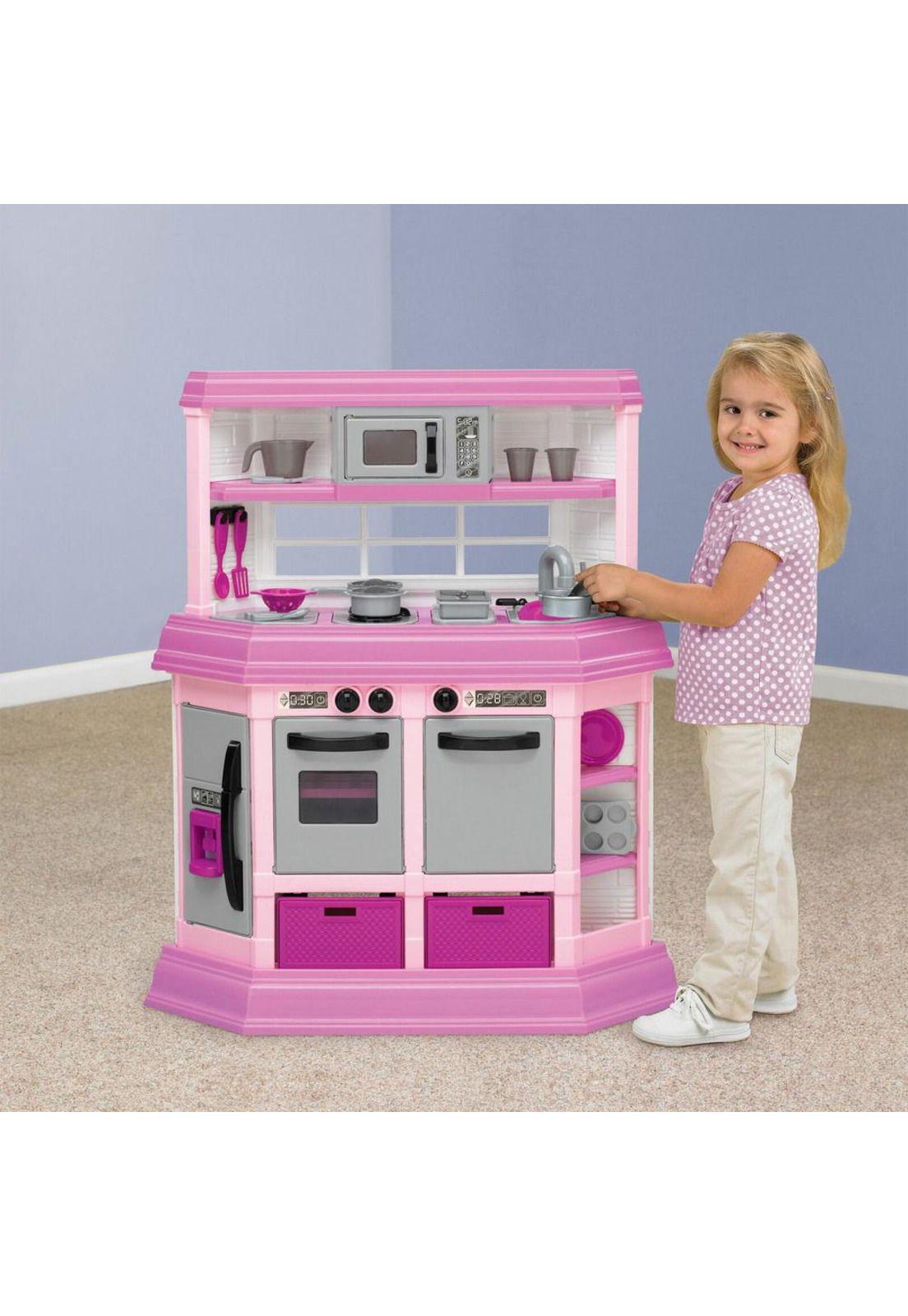 COCINA DE JUGUETE AMERICAN PLASTIC ROSADA-3