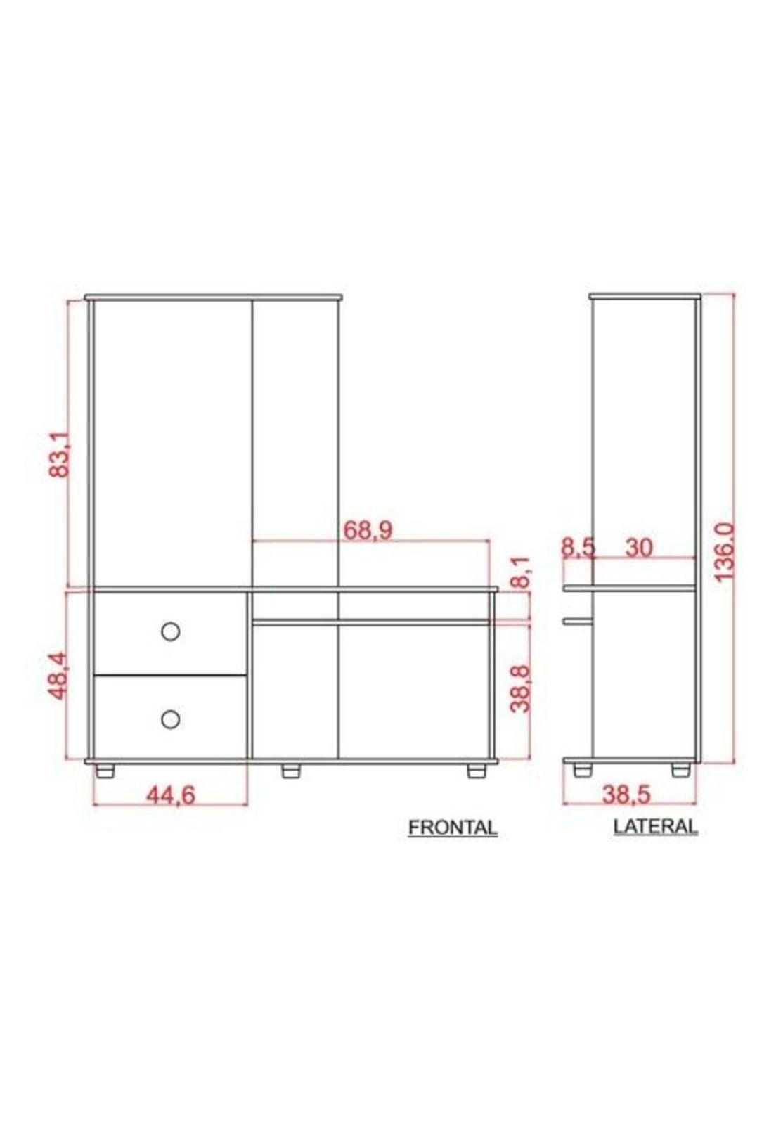 Estante Lcd 140 X 120 X 40 Cm Magallanes Wengue Negro - Tuhome-4