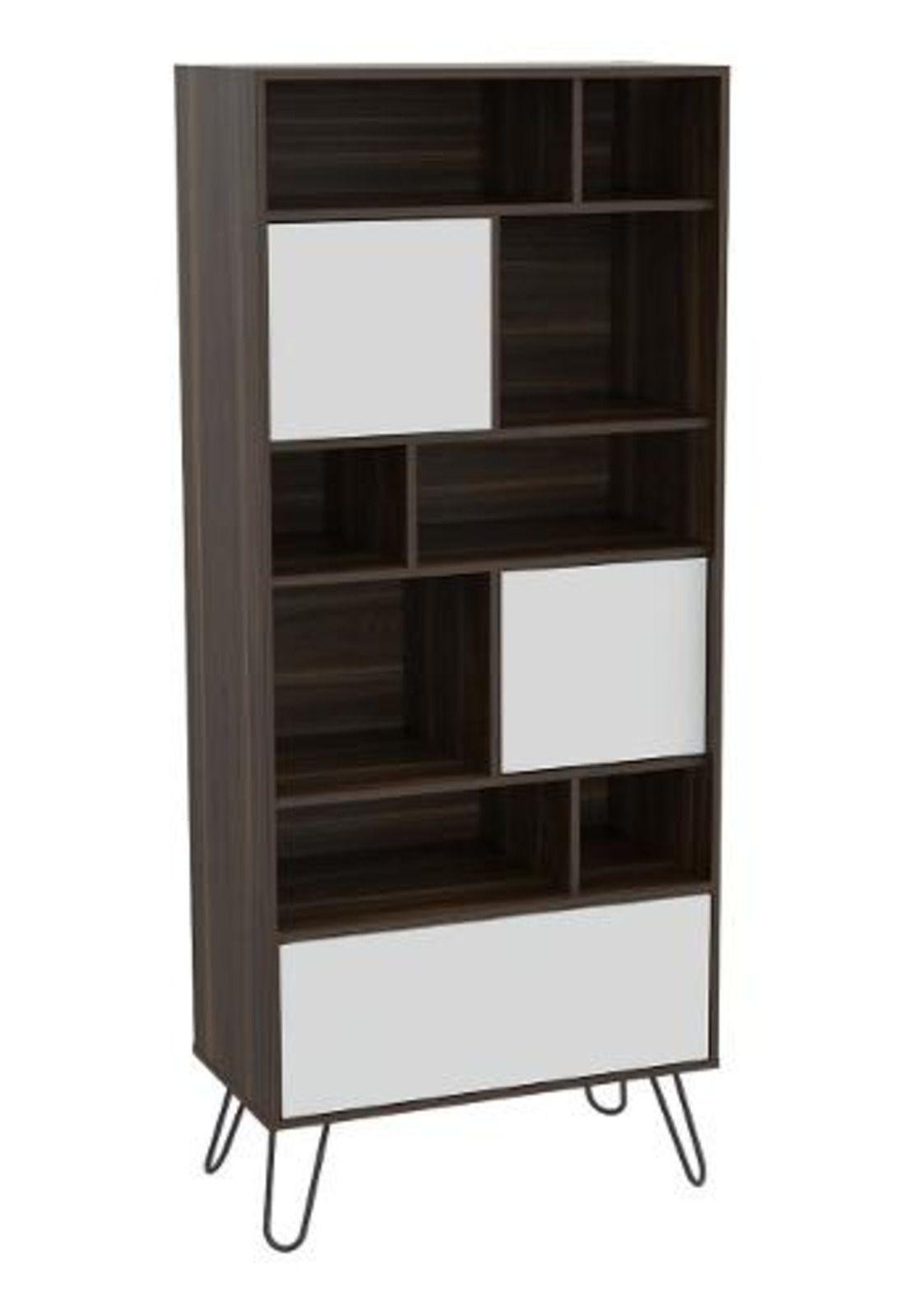 Biblioteca Habano/blanco 171x72x39cm - Tuhome-1